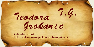 Teodora Grokanić vizit kartica